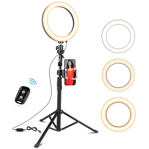 Eicaus 12 Ring Light with Tripod Stand and Phone Holder,Selfie LED  Lighting with 62 Phone and Stand,Circle Ringlight for Photography,TIK Tok  and