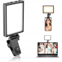 EICAUS Rechargeable LED Selfie Fill Light with Monitor Clip and Tripod/Camera Adapter