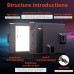 EICAUS Rechargeable LED Selfie Fill Light with Monitor Clip and Tripod/Camera Adapter