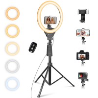 Eicaus 12" Ring Light with Tripod Stand and Phone Holder,Selfie LED Lighting with 62" Phone and Stand